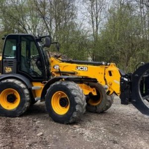 foto 5.2m/3.2t manipulátor JCB TM310 vidle+ (2023!)KLEŠTĚ na kulatinu